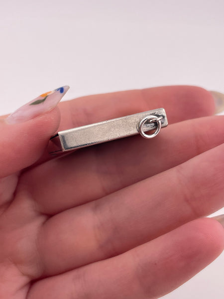 830 silver stamp holder pendant