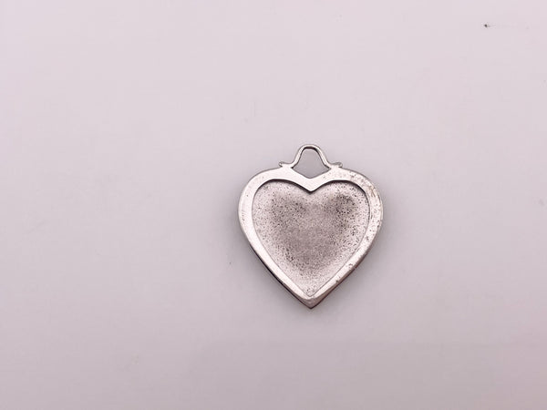 sterling silver heart frame picture holder pendant