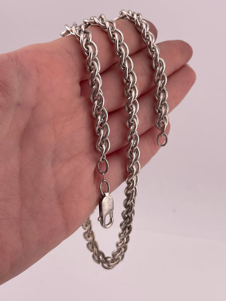 sterling silver 24" 62 grams chain link necklace