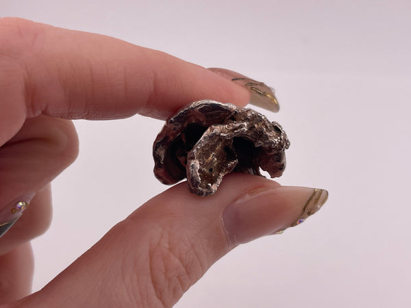 sterling silver solid artisan flower  pendant