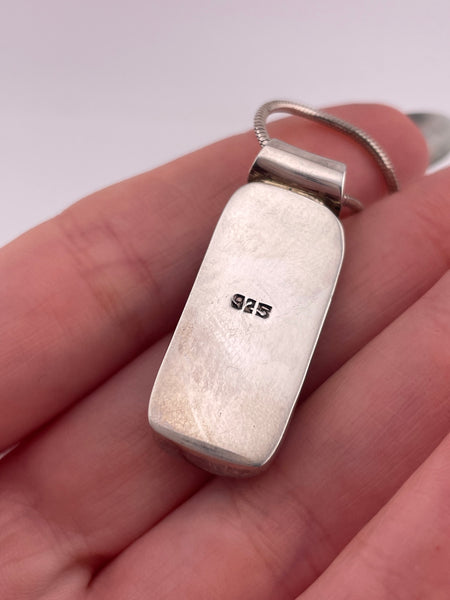 sterling silver colorful dichroic glass necklace