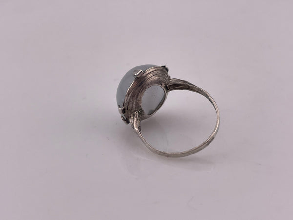 size 7.25 sterling silver plastic orb ring