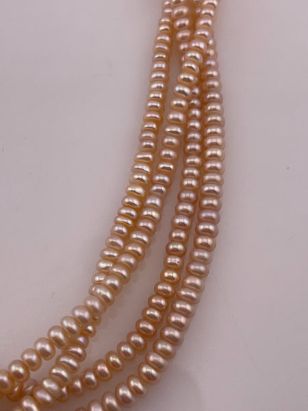 sterling silver marcasite quadruple strand synthetic pearl beaded necklace