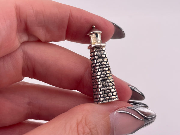 sterling silver Breakell artisan lighthouse brooch pin