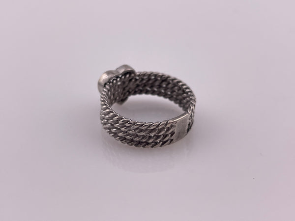 size 7 sterling silver rhinestone heart ring