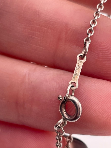 sterling silver Tiffany & Co Paloma Picasso amethyst teardrop pendant necklace