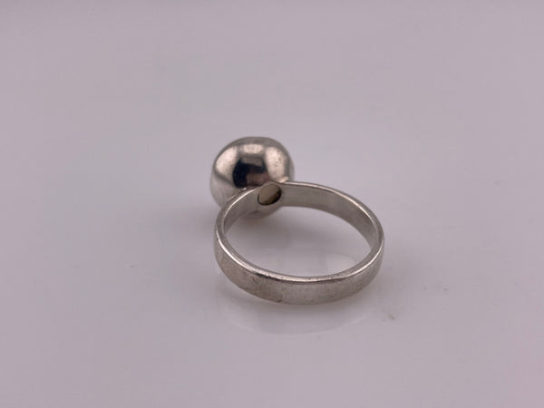 size 9.25 sterling silver cat's eye glass ring