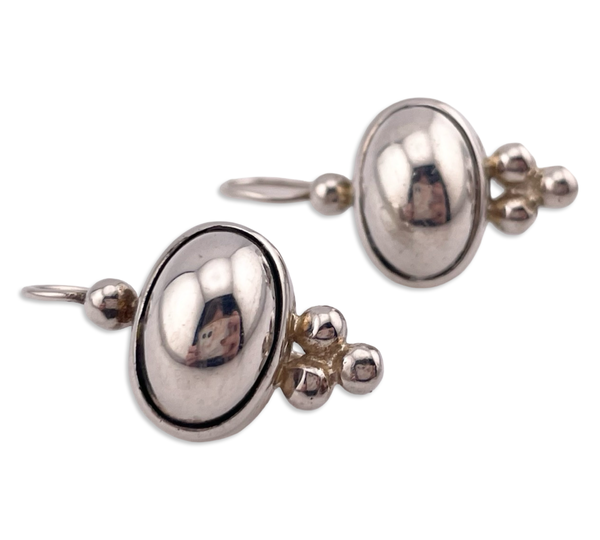 sterling silver Silpada stoneless oval dangle earrings