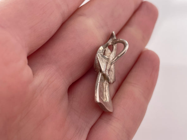 sterling silver angel swirl pendant