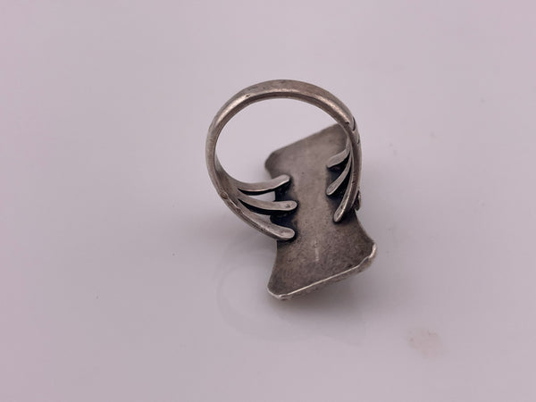 size 6.5 sterling silver turquoise ring ***Cracked Stone***