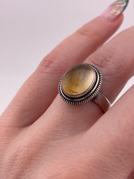 size 7 sterling silver citrine ring