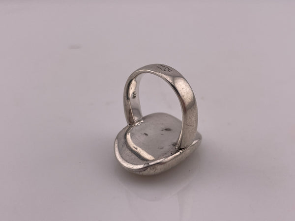 size 6 sterling silver chunky heavy stoneless ring