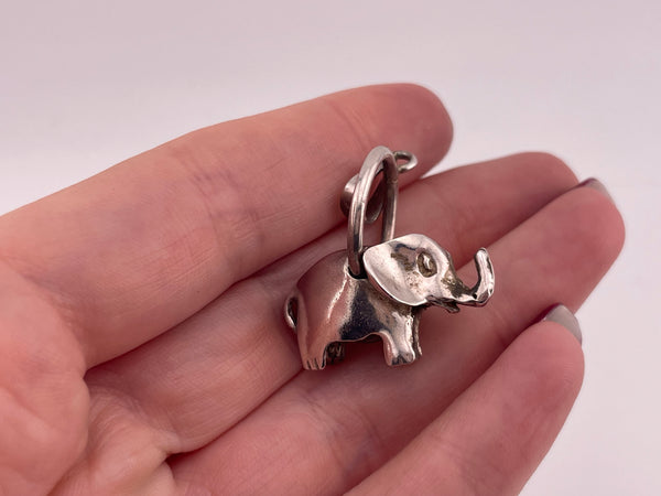 sterling silver elephant pendant
