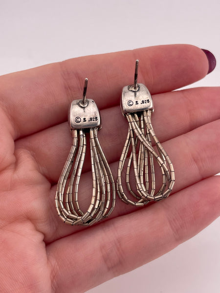 sterling silver stoneless liquid silver beaded post earrings