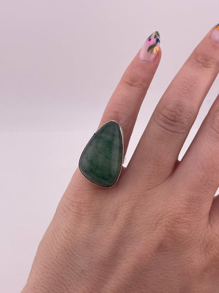 size 5 sterling silver aventurine ring