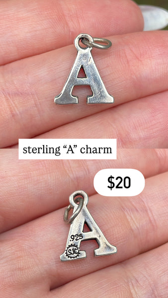 RESERVED PRIVATE LISTING -- sterling silver A pendant A18