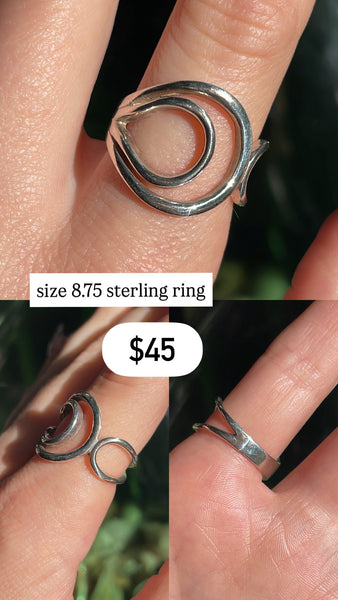 RESERVED PRIVATE LISTING -- sterling silver stoneless cut-out ring B29