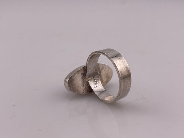 size 7.75 sterling silver agate ring