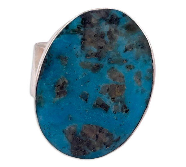size 7 sterling silver turquoise adjustable band ring