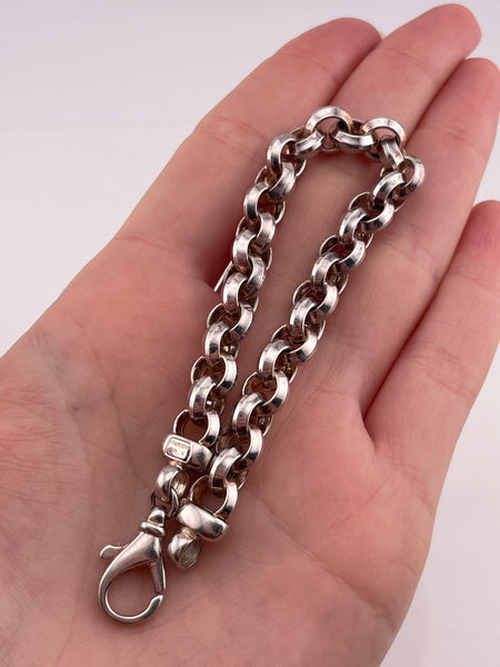 sterling silver 7-1/2" rolo chain link bracelet