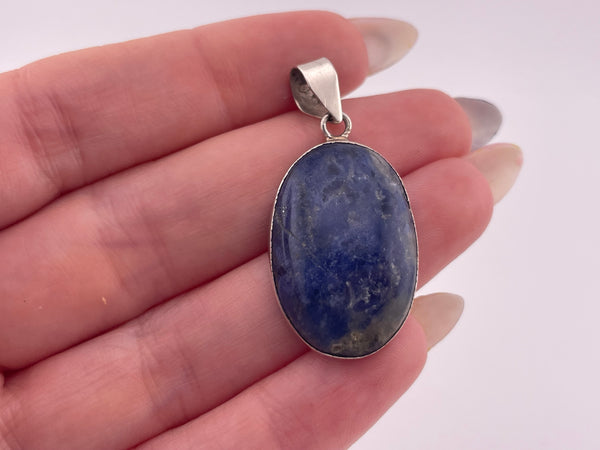 sterling silver sodalite pendant