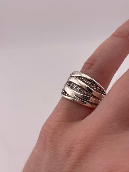 size 6 sterling silver Silpada rhinestone ring