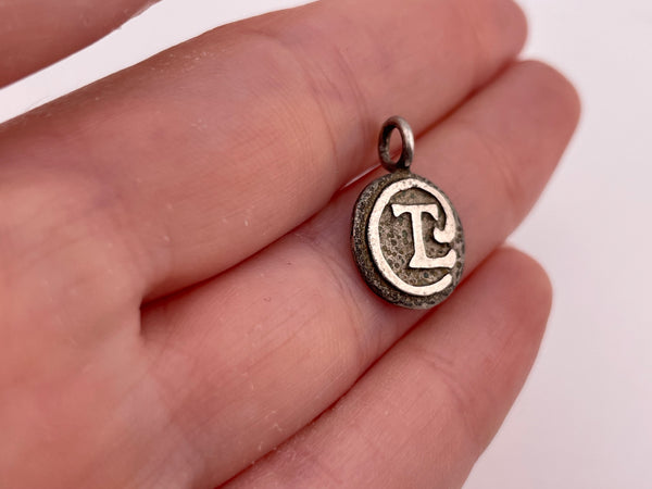 sterling silver CTL letters pendant