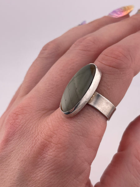 size 7.75 sterling silver jasper ring
