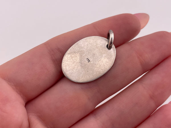 sterling silver blank tag pendant
