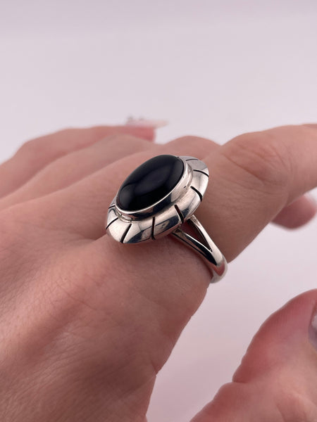 size 7 sterling silver Mexican onyx ring