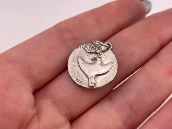 sterling silver world peace Earth dove pendant