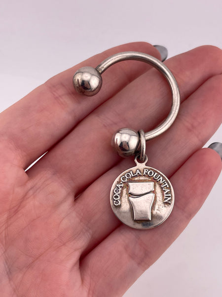 sterling silver Tiffany & Co Coca-Cola Fountain 1994 key ring