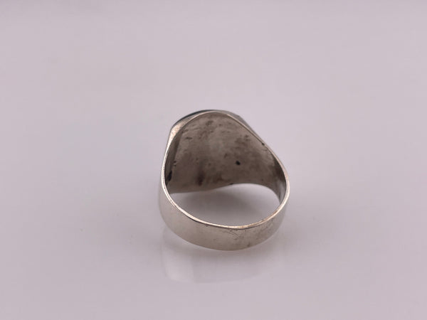 size 9.5 sterling silver black resin ring
