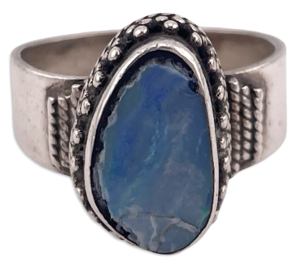 size 5.75 sterling silver opal ring **AS IS**
