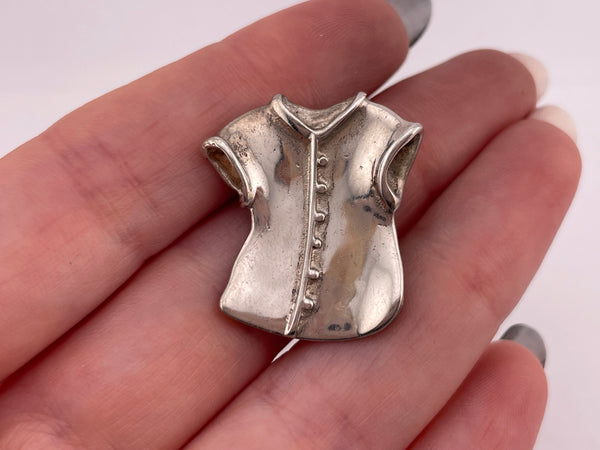 sterling silver blouse shirt pendant