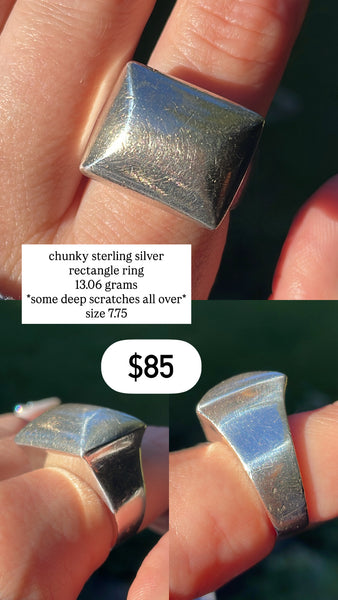 RESERVED PRIVATE LISTING -- sterling silver rings x 2 B40