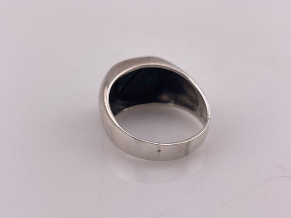 size 10.5 sterling silver malachite ring