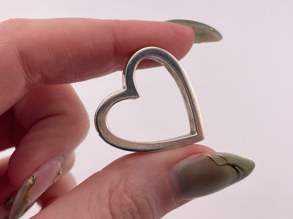 sterling silver marcasite heart pendant