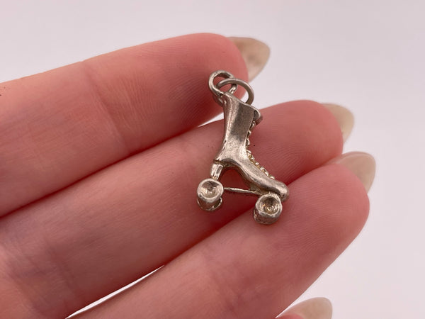 sterling silver roller skate pendant