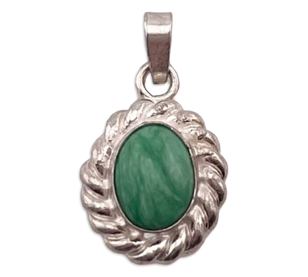 sterling silver small amazonite pendant