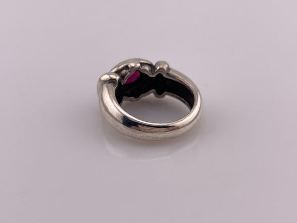 size 5.75 sterling silver garnet ring