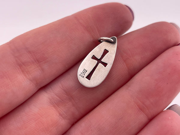 sterling silver James Avery cross cut-out pendant