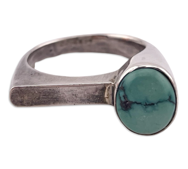 size 8.25 sterling silver turquoise ring