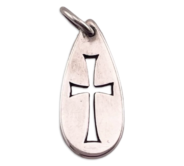 sterling silver James Avery cross cut-out pendant