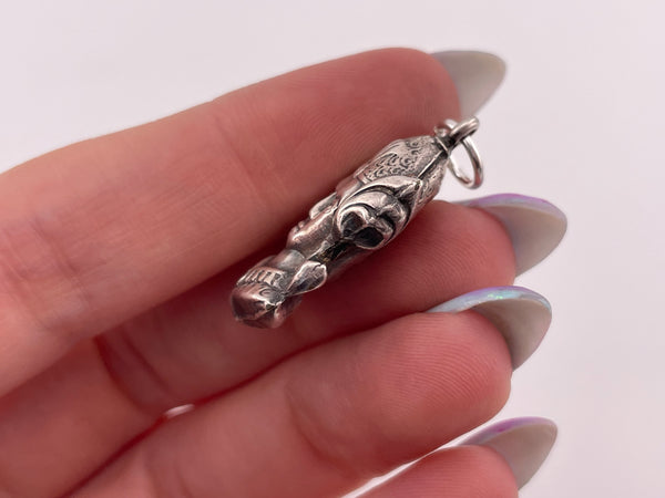 sterling silver double sided warrior pendant