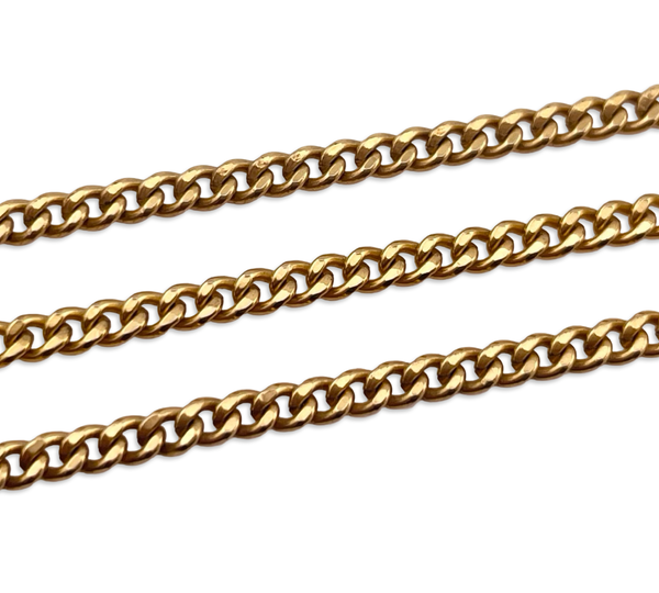 gold filled 24" curb chain necklace