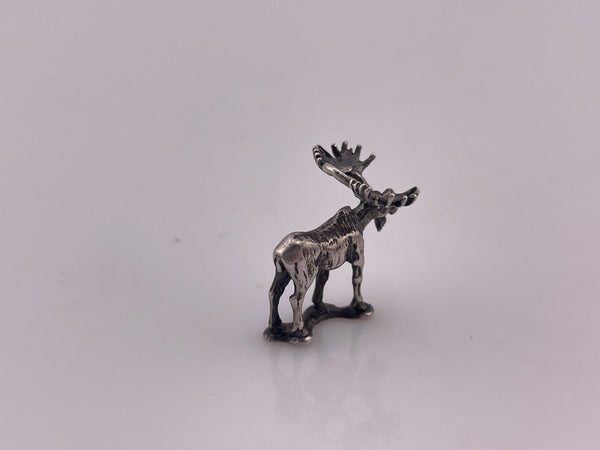 sterling silver small moose charm pendant