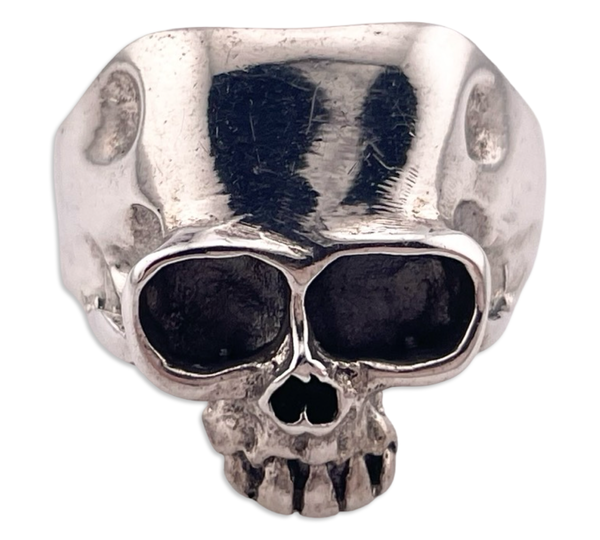 size 11 sterling silver skull ring