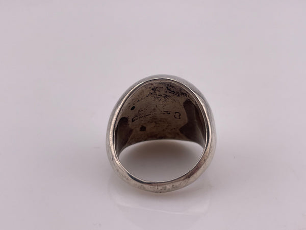 size 8.25 sterling silver stoneless dome ring