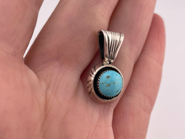 sterling silver turquoise pendant